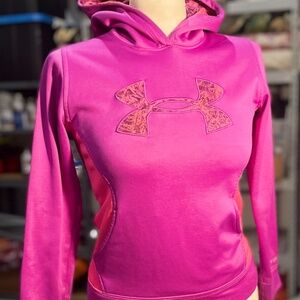 Under Armour Girl's SM Magenta Pullover Hoodie